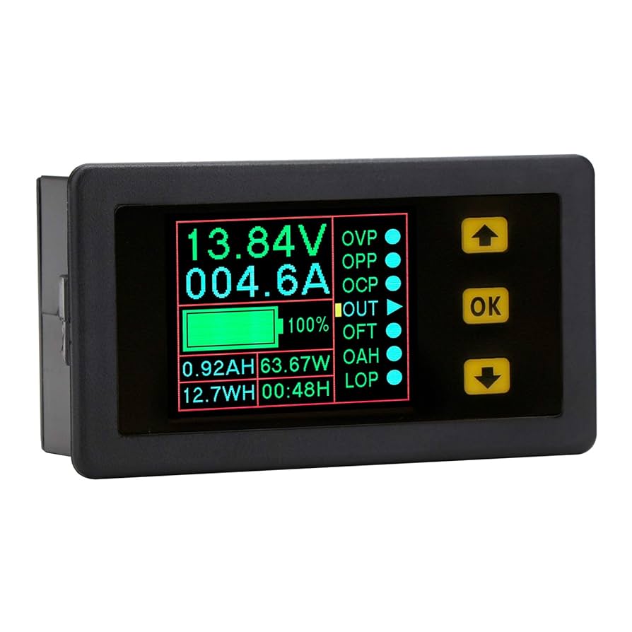 Amazon | DROK 双方向充放電メーター DC 0-90V 300A DC電圧